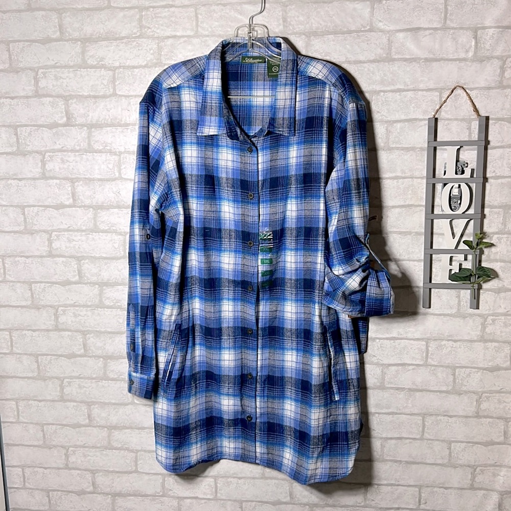 Stillwater supply Co. plaid button down dress/tunic size XXl
